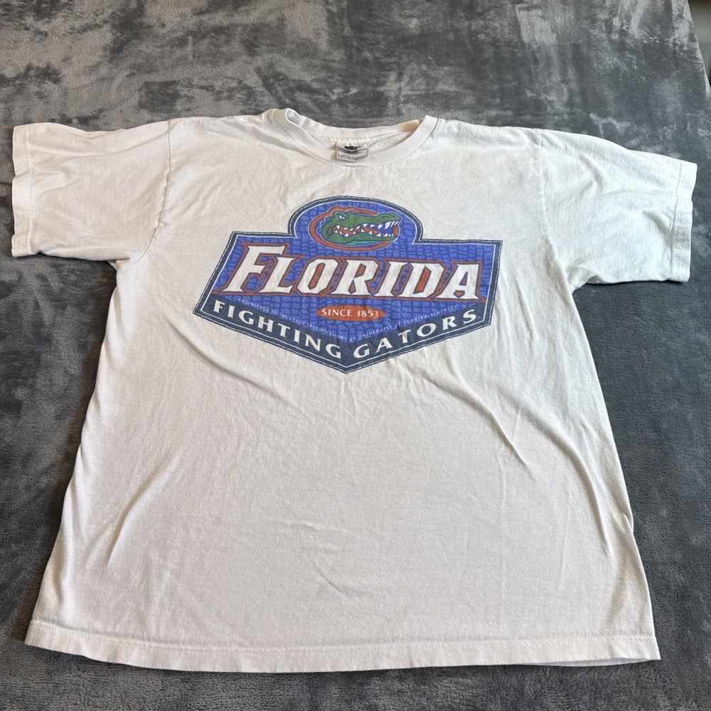 Vintage 90s University of Florida Gators White T Shirt Mens Medium Nike USA